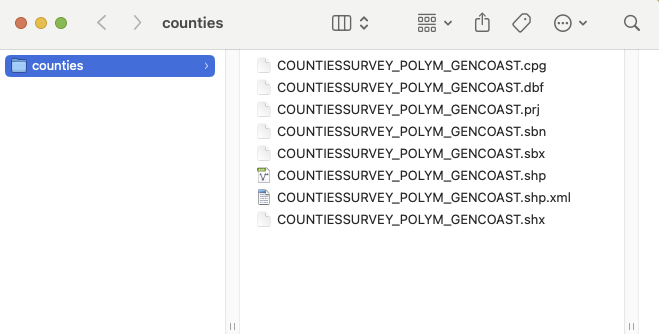 Choose shapefile from user library
