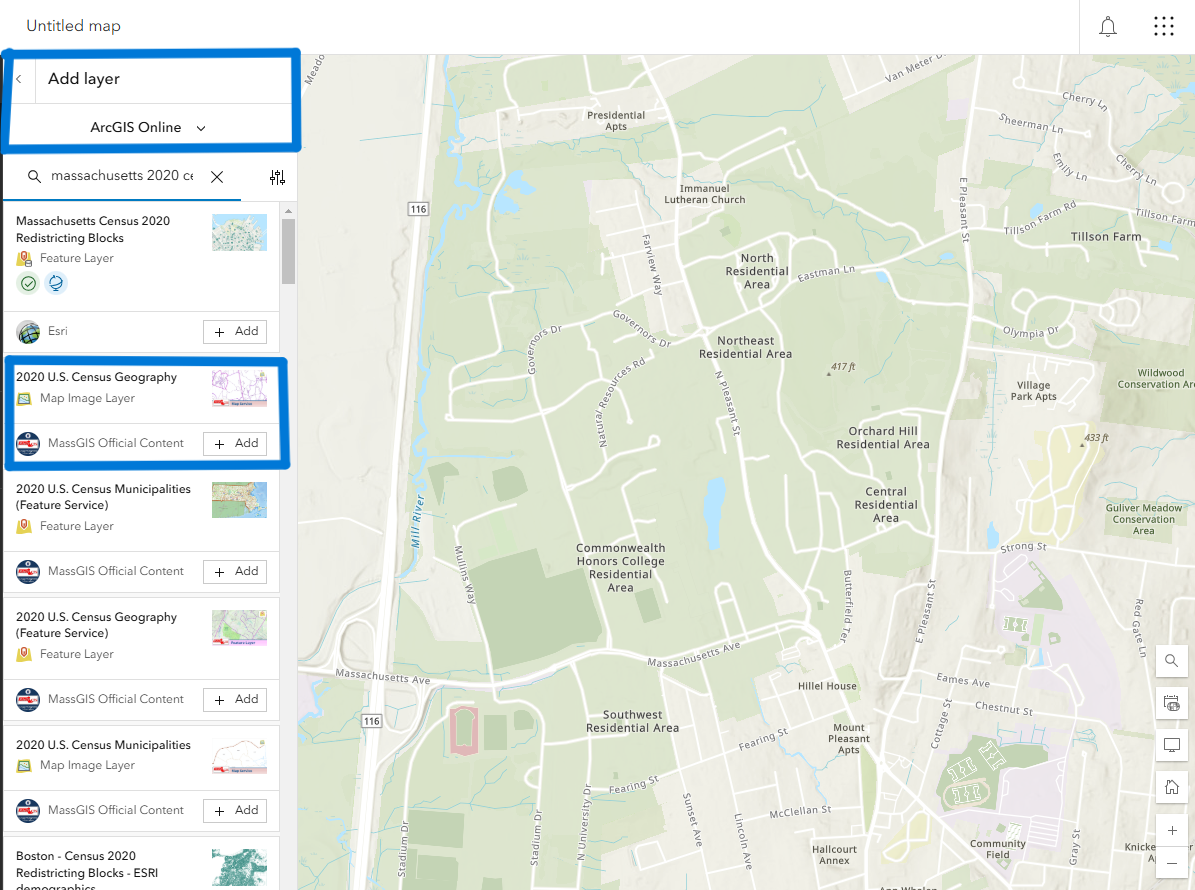 MassGIS data via AGOL