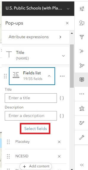 Select Fields to see Available Views