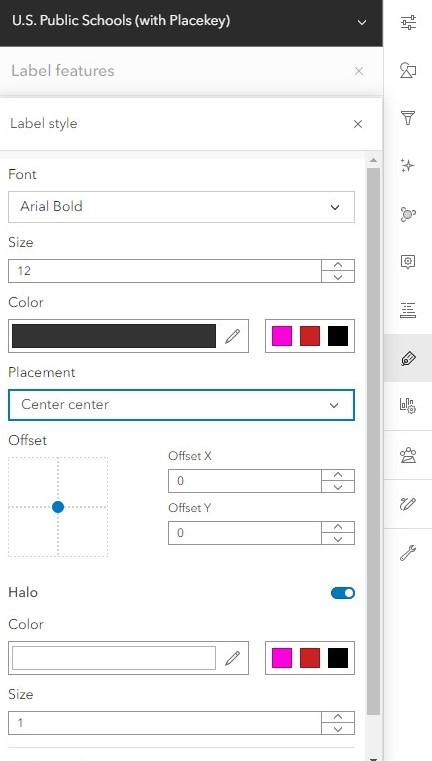 Edit Layer Appearence/Properties